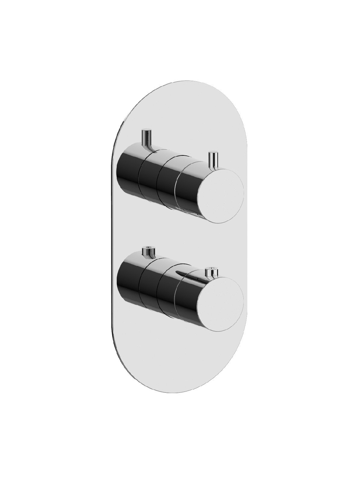 External visible components built-in thermostatic shower 2 ways