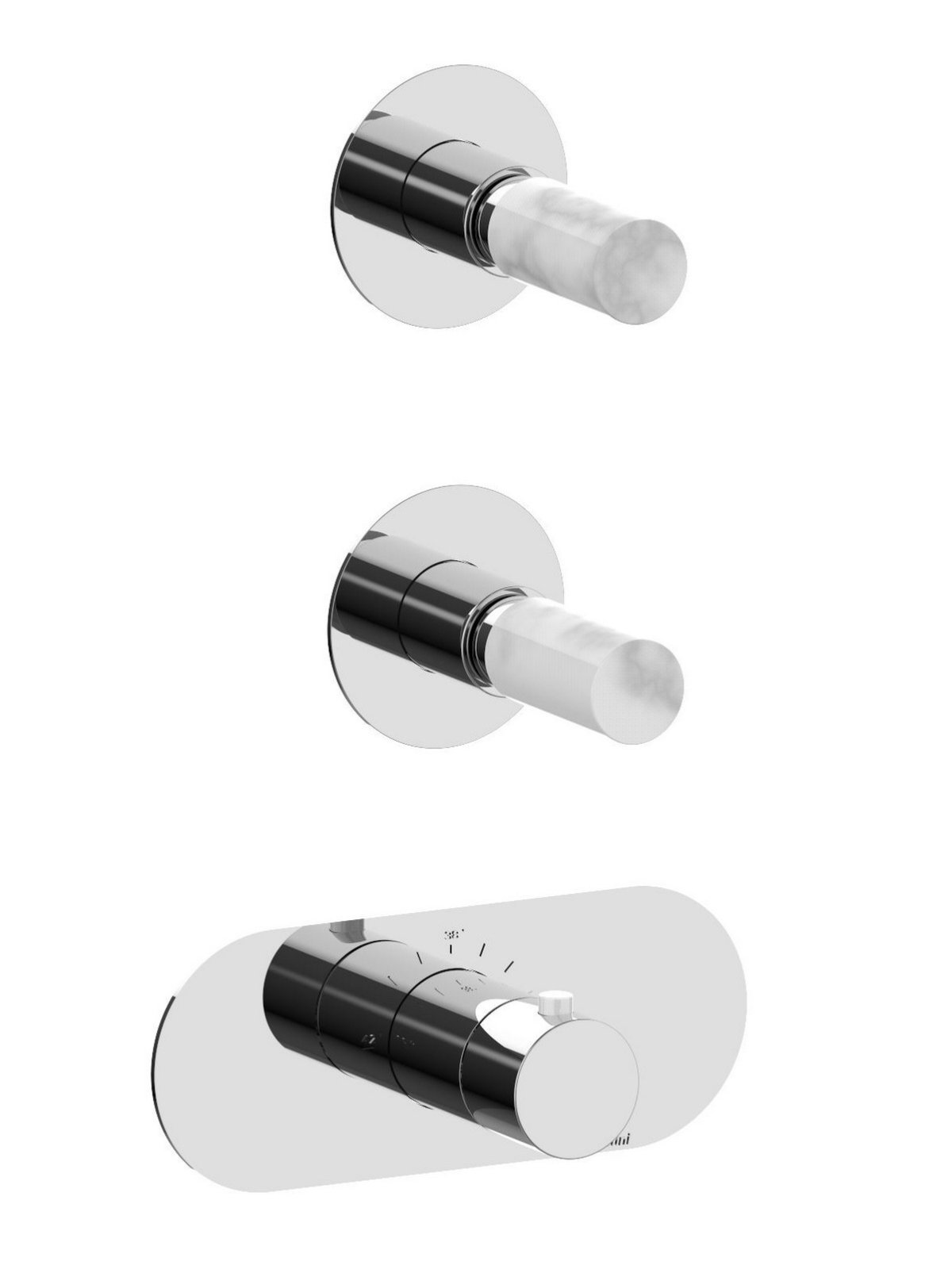 External components 2-way thermostatic built-in shower manifold