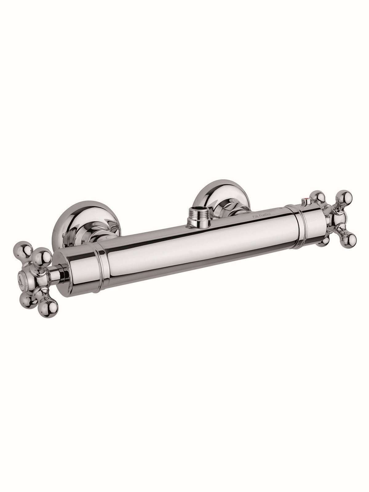 External thermostatic shower mixer, cold body, upper connection
