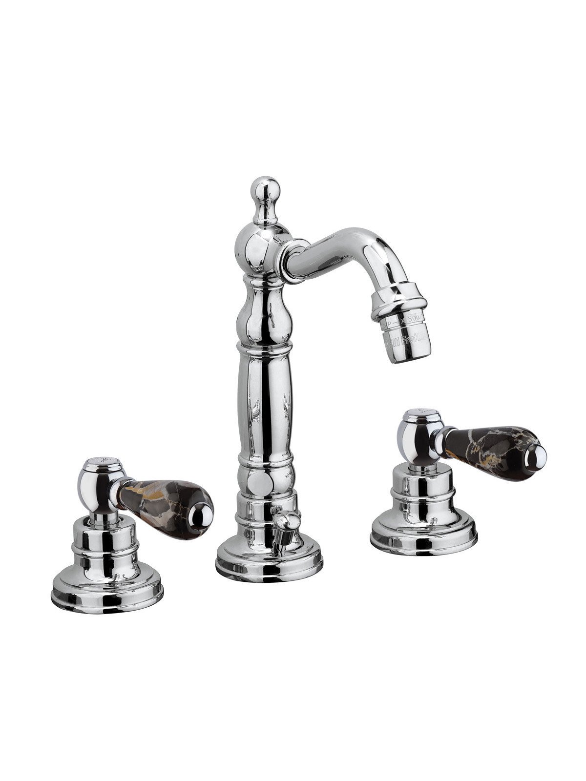 3-hole bidet mixer with old-style spout and 1”1/4 pop-up waste, 