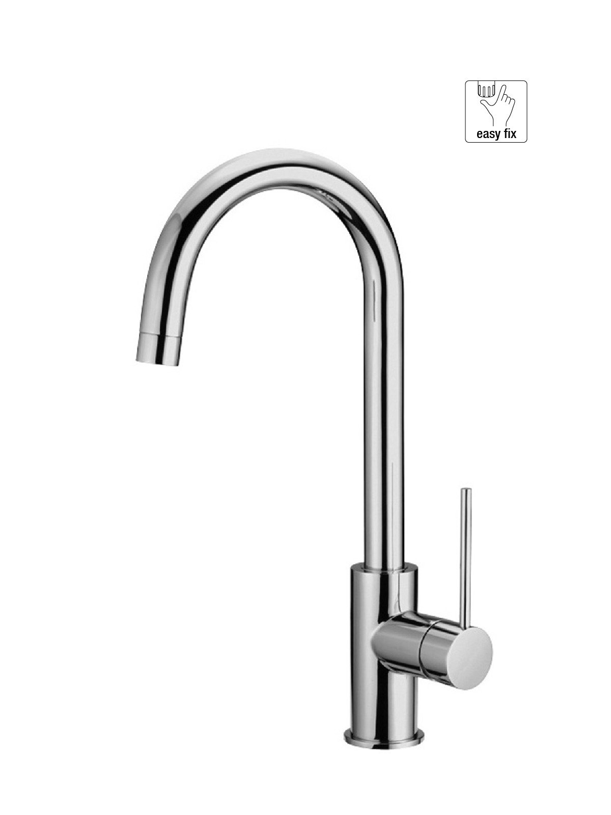 High version single-lever sink mixer with swivel spout-Out of pr