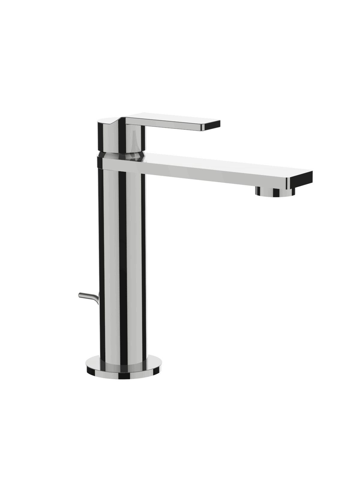 Single-lever washbasin mixer with 1”1/4 pop-up waste