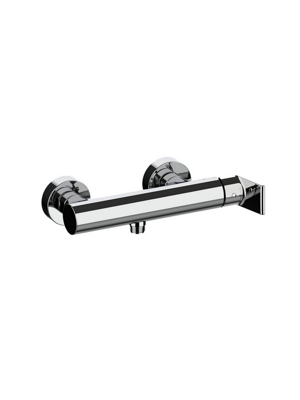 External single-lever shower mixer with 1/2” lower connection