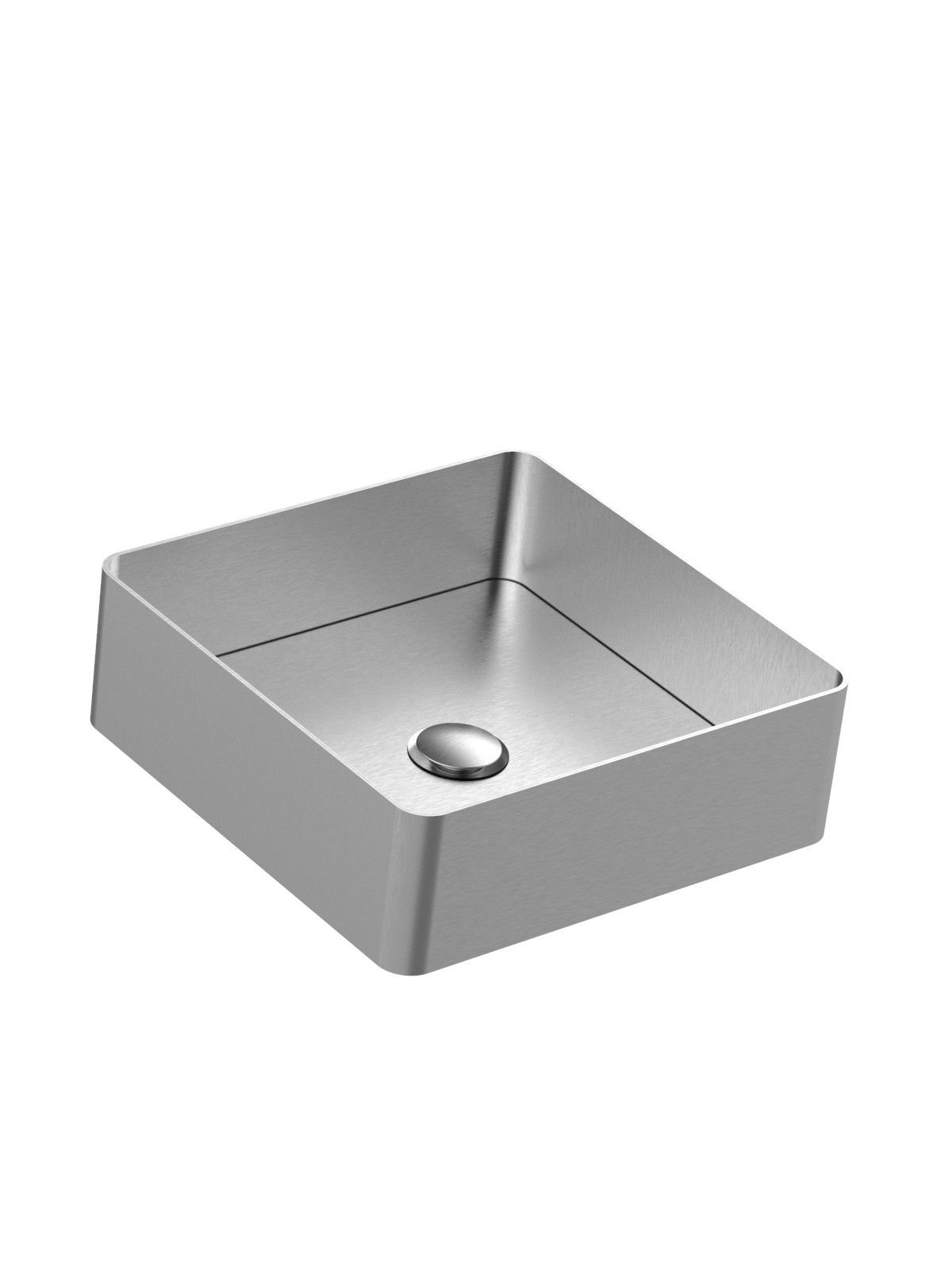 400x400 mm Countertop basin with universal push drain