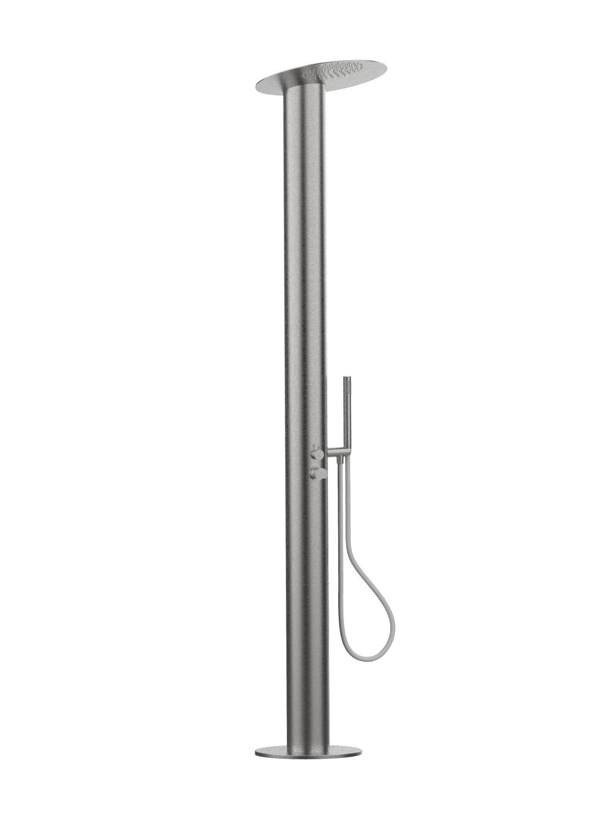 Poolside shower column with 2-way mixer
